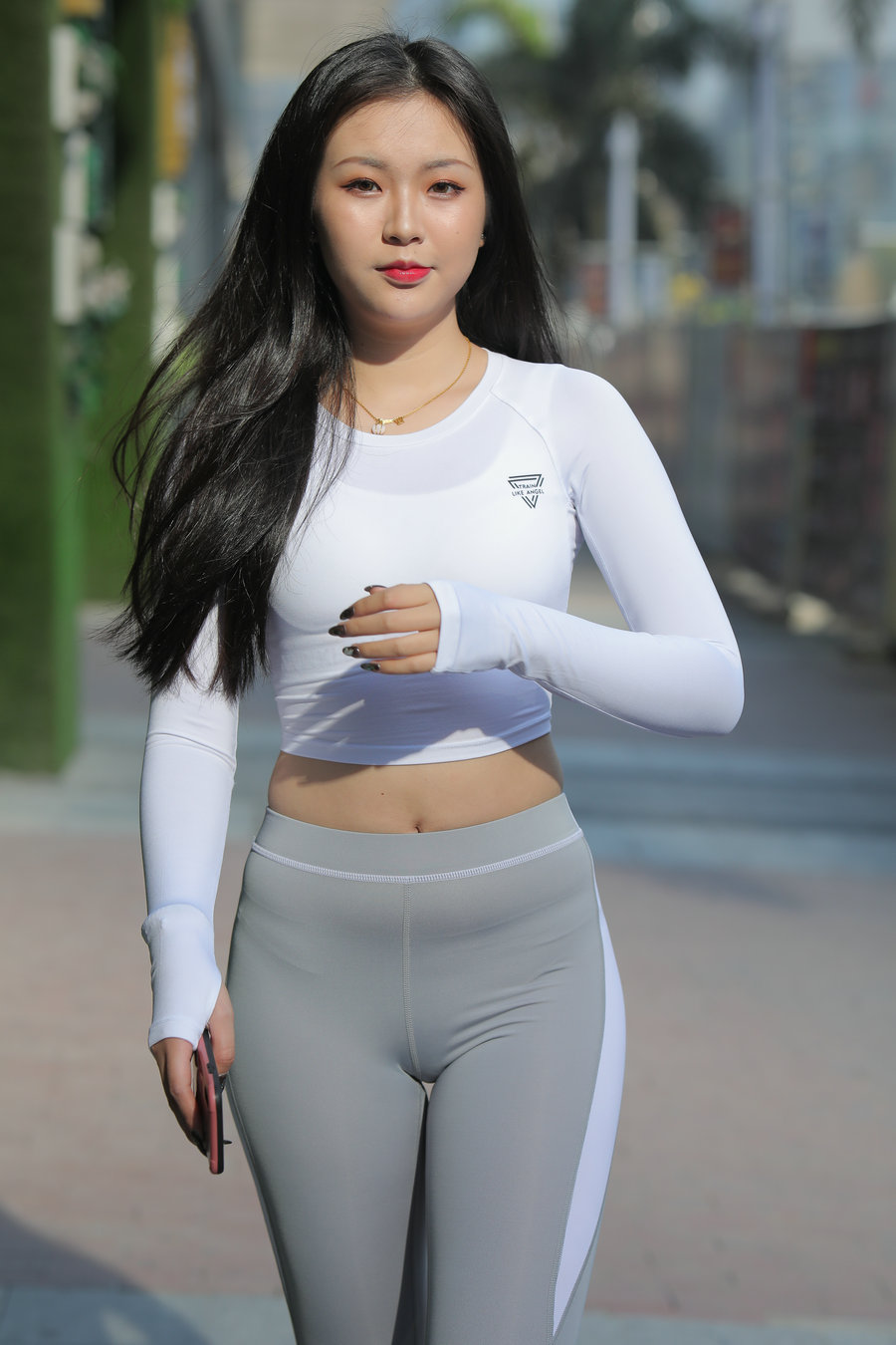 图片[1]-灰色瑜伽裤女孩 J0907 468P2V-6.31GB-喵图库