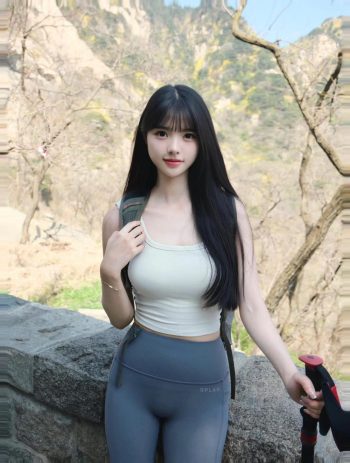 图片[9]-爱爬山的瑜伽裤MM，太甜美了！~-喵图库