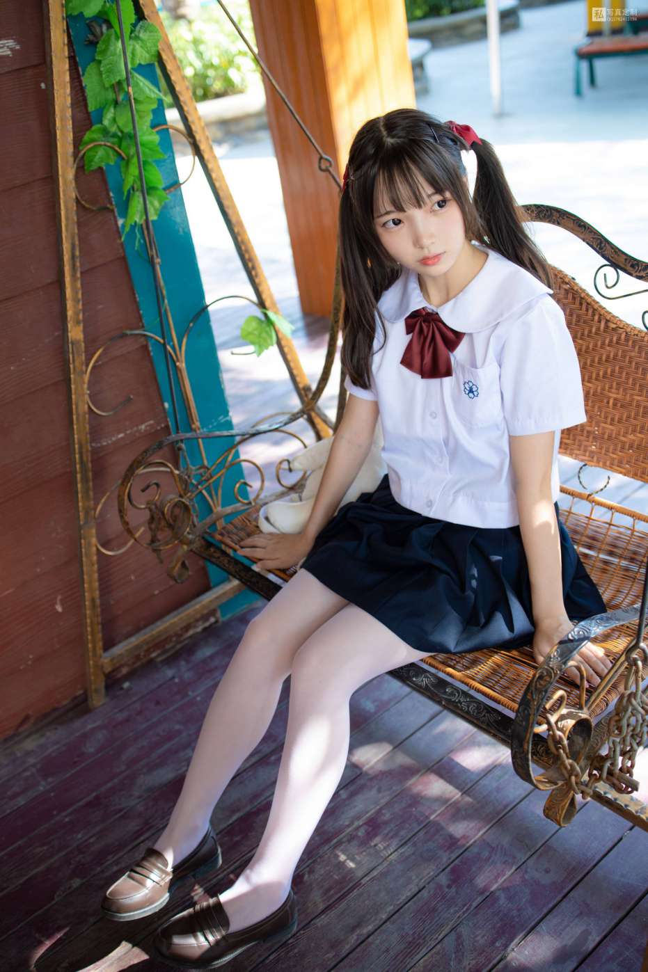 图片[3]-眼神好清澈的双马尾白丝女孩【75P】20019-喵图库